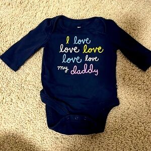 Baby Gap 0-3 month long sleeve I love daddy onesie